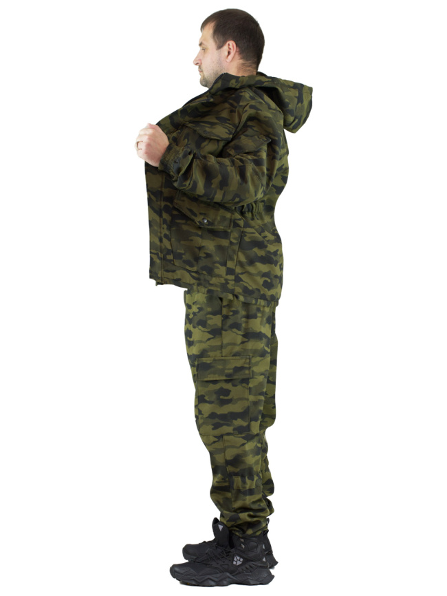 Демисезонный удлиненный костюм Forest Trail Green Black фото 8