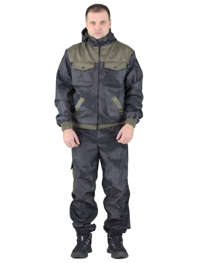 Утепленный непромокаемый демисезонный костюм Forest Trail Grey фото 6