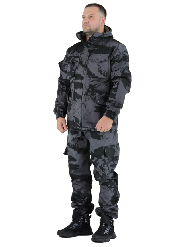 Демисезонный удлиненный костюм Forest Trail Grey фото 2