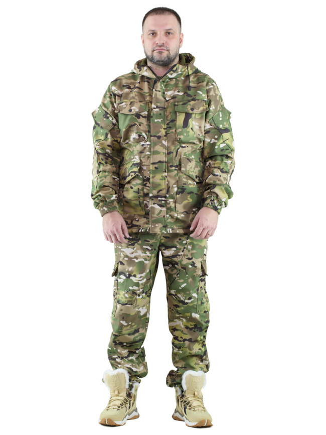 Демисезонный удлиненный костюм Forest Trail Green фото 6