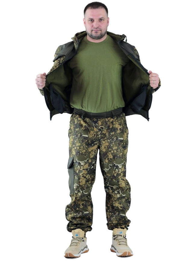 Утепленный непромокаемый демисезонный костюм Forest Trail Green фото 7