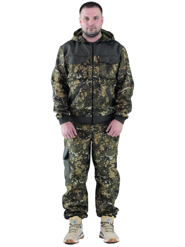 Утепленный непромокаемый демисезонный костюм Forest Trail Green фото 6