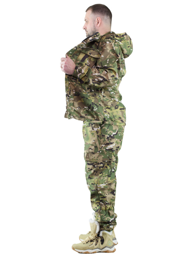 Демисезонный удлиненный костюм Forest Trail Green фото 8