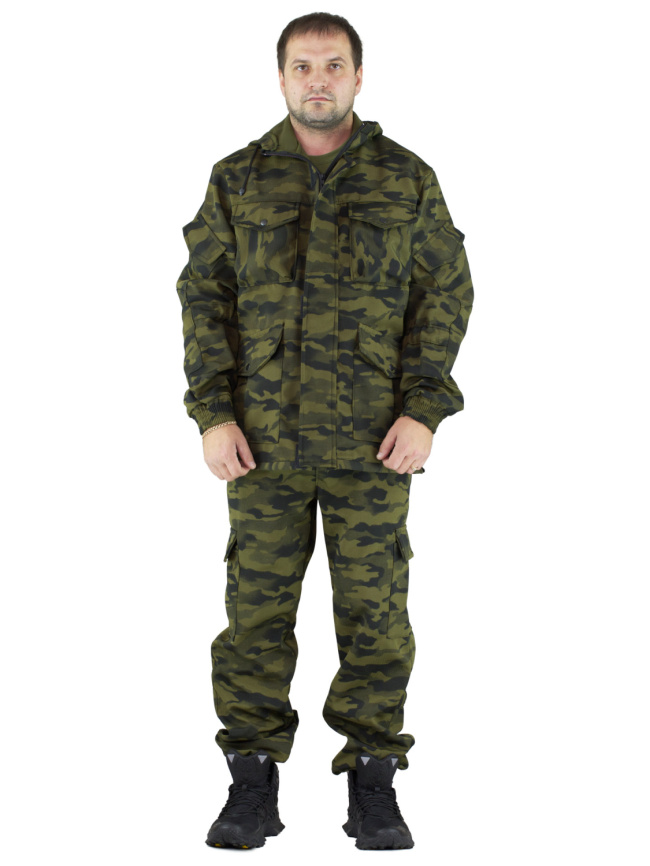 Демисезонный удлиненный костюм Forest Trail Green Black фото 6