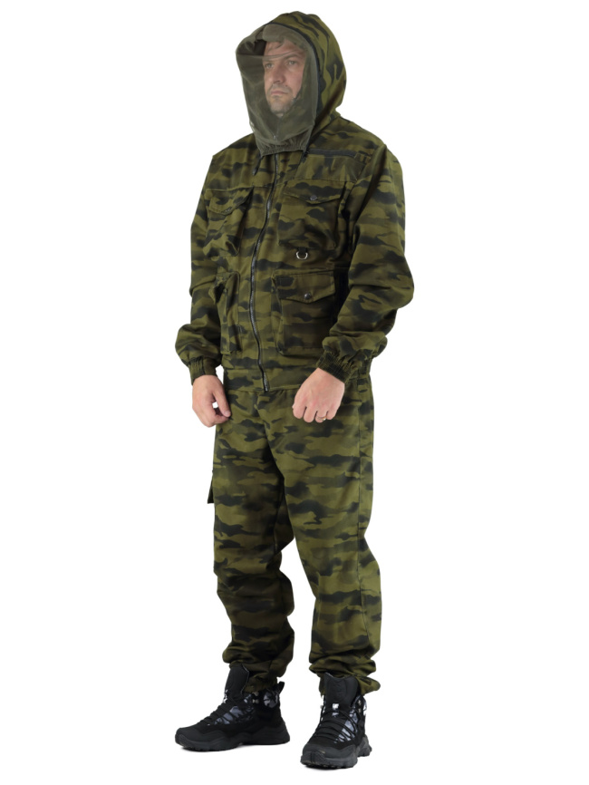 Летний костюм ХБ с москитной сеткой Forest Trail Green-Black фото 2