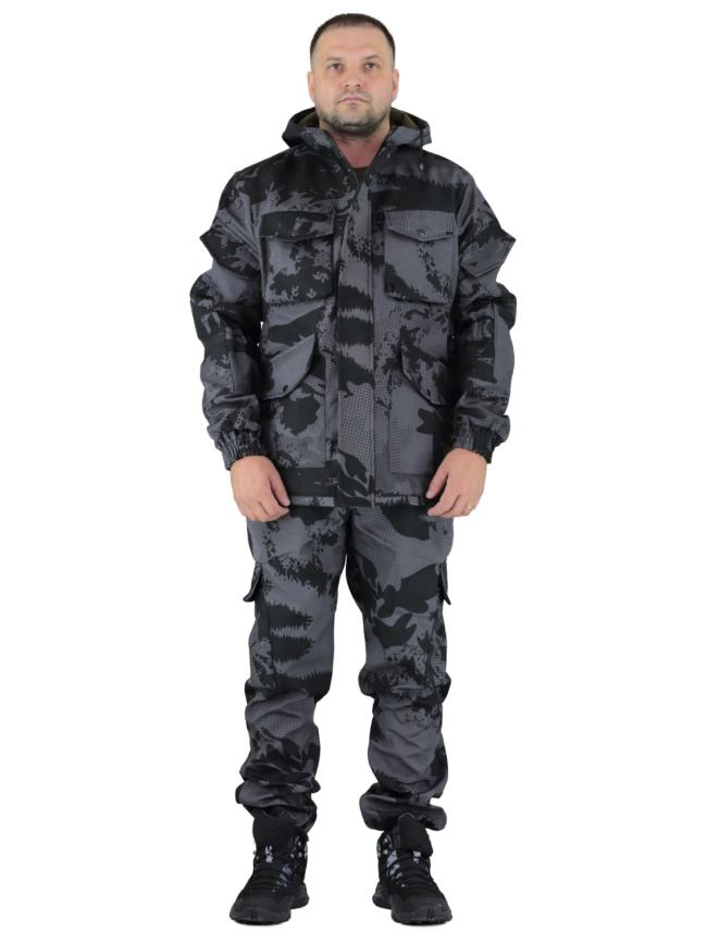 Демисезонный удлиненный костюм Forest Trail Grey фото 6