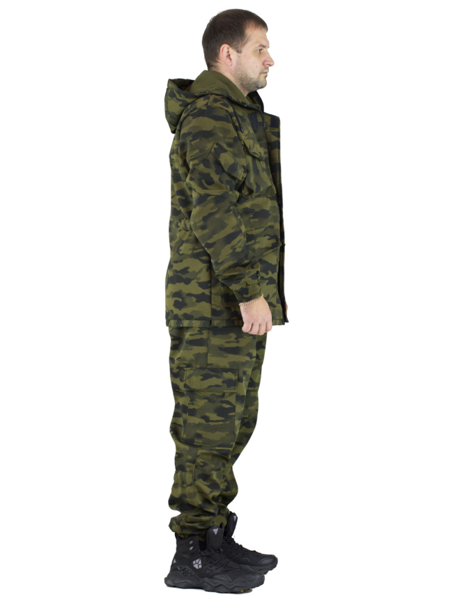 Демисезонный удлиненный костюм Forest Trail Green Black фото 5