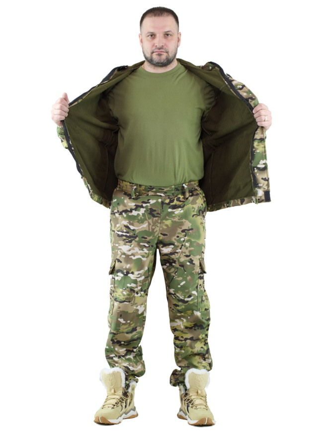 Демисезонный удлиненный костюм Forest Trail Green фото 7